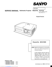 Sanyo PLV-Z1X Service Manual