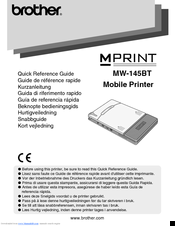 Brother MW-145BT MPrint Quick Reference Manual