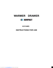 Kompact KC514WD Instructions For Use Manual