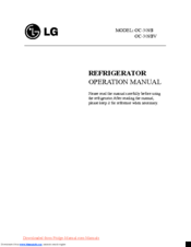 LG GC-309BV Operation Manual