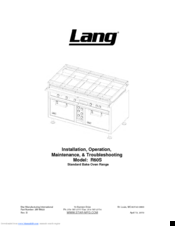 Lang R60S Installation, Operation, Maintenance, & Troubleshooting