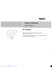 NEC NLT-40HDEM2 Owner's Manual