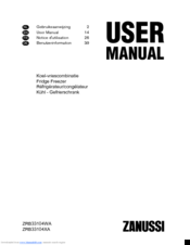 Zanussi ZRB33104XA User Manual