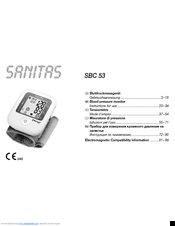 Sanitas SBC 53 Instructions For Use Manual