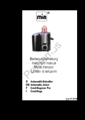 MIA SP 2009 Instruction Manual