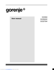 Gorenje GGC31W User Manual