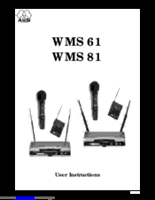 AKG WMS 81 User Instructions