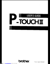 Brother P-Touch 3 User Manual