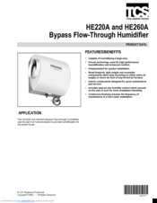 TCS HE220A Product Data