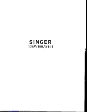 Singer 136W100 Instruction Manual