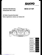 Sanyo MCD-Z110F Instruction Manual