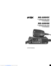 Intek MX-8000V Instruction Manual
