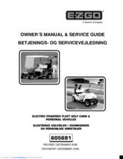 Ezgo 605681 Owner's Manual And Service Manual