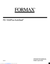 Formax FD 1502Plus AutoSeal Operator's Manual