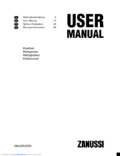 Zanussi ZBA22422SA User Manual