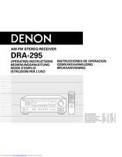 Denon DRA-29*5 Operating Instructions Manual