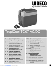 Waeco TropiCool TC-07 Installation And Operating Manual