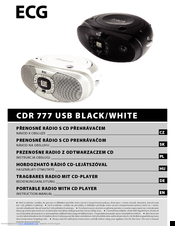 ECG CDR 777 USB BLACK/WHITE Instruction Manual