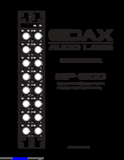 Edax Audio Labs MP-800 Operation Manual