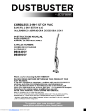 Dustbuster DB1440SV Instruction Manual