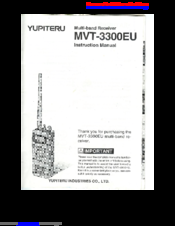 Yupiteru Mvt 3300eu Manuals Manualslib