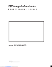 Frigidaire Professional PL36WC40EC Manual