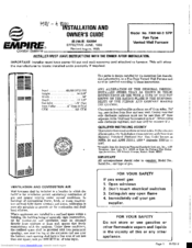 Empire Comfort Systems FAW-60-3 SPP Installation And Owner's Manual