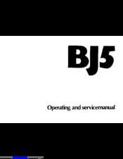 Belitronic BJ5 Operating And Service Manual