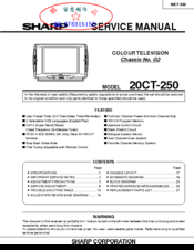 Sharp 20CT-250 Service Manual