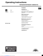 Hotpoint Ariston BC 231 I/HA Operating Instructions Manual