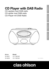 Clas Ohlson CD-726DAB User Manual