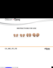 Opticon epoq cic Instructions For Use Manual