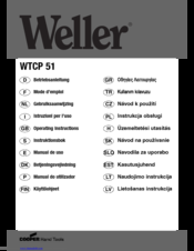 Weller WTCP 51 Operating Instructions Manual
