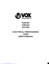 Vox CHT5001 User Manual