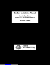 Audio international CTP-010 Installation Manual