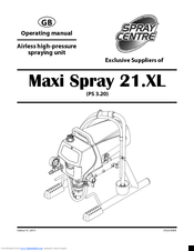 Spray Centre Maxi Spray 21.XL Operating Manual