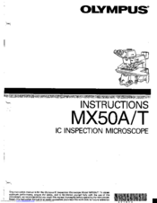 Olympus MX50A/T Instruction Manual