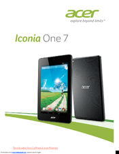Acer Iconia One 7 B1-730HD User Manual