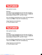 Telefunken T42A857FHD Instruction Manual