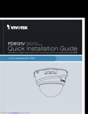 Vivotek FD8131V Quick Installation Manual