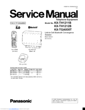 Panasonic KX-TGA930T - Cordless Extension Handset Service Manual