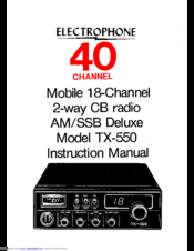Electrophone TX-550 Instruction Manual