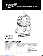 Milwaukee AS 250 ECP Original Instructions Manual