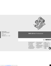 Bosch GKS 18 V-LI Professional Original Instructions Manual