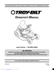 Troy-Bild 26J Mini-Rider Operator's Manual