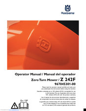 Husqvarna Z 242F Operator's Manual