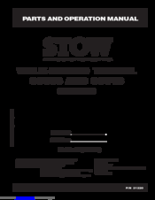 Stow SCT36 Series Parts And Operation Manual