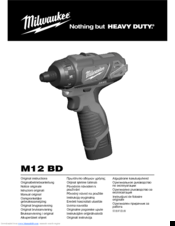 Milwaukee M 12 BD Original Instructions Manual
