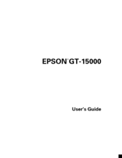 Epson GT-15000 Series User Manual