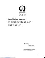 Origin DSUB6 Installation Manual